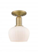 Innovations Lighting 716-1C-BB-G91 - Fenton - 1 Light - 7 inch - Brushed Brass - Semi-Flush Mount