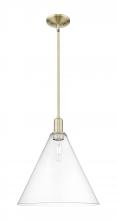 Innovations Lighting 716-1S-AB-GBC-162 - Berkshire Glass - 1 Light - 16 inch - Antique Brass - Stem hung - Mini Pendant