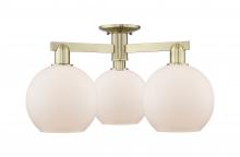 Innovations Lighting 716-3F-AB-G121-8 - Athens - 3 Light - 26 inch - Antique Brass - Semi-Flush Mount