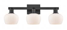 Innovations Lighting 716-3W-BK-G91 - Fenton - 3 Light - 26 inch - Matte Black - Bath Vanity Light