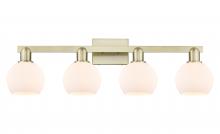Innovations Lighting 716-4W-AB-G121-6 - Athens - 4 Light - 33 inch - Antique Brass - Bath Vanity Light