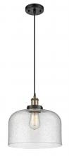 Innovations Lighting 916-1P-BAB-G74-L - Bell - 1 Light - 12 inch - Black Antique Brass - Cord hung - Mini Pendant