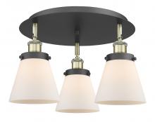 Innovations Lighting 916-3C-BAB-G61 - Cone - 3 Light - 18 inch - Black Antique Brass - Semi-Flush Mount
