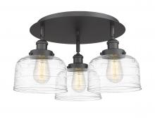 Innovations Lighting 916-3C-BK-G713 - Bell - 3 Light - 20 inch - Matte Black - Semi-Flush Mount