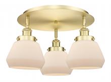Innovations Lighting 916-3C-SG-G171 - Fulton - 3 Light - 19 inch - Satin Gold - Flush Mount