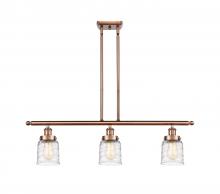 Innovations Lighting 916-3I-AC-G513 - Bell - 3 Light - 36 inch - Antique Copper - Stem Hung - Island Light