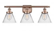Innovations Lighting 916-3W-AC-G42 - Cone - 3 Light - 28 inch - Antique Copper - Bath Vanity Light