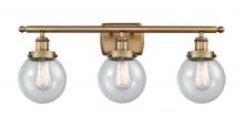Innovations Lighting 916-3W-BB-G204-6 - Beacon - 3 Light - 26 inch - Brushed Brass - Bath Vanity Light