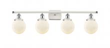 Innovations Lighting 916-4W-WPC-G201-6 - Beacon - 4 Light - 36 inch - White Polished Chrome - Bath Vanity Light