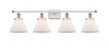 Innovations Lighting 916-4W-WPC-G41 - Cone - 4 Light - 38 inch - White Polished Chrome - Bath Vanity Light