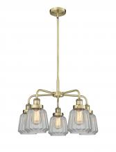 Innovations Lighting 916-5CR-AB-G142 - Chatham - 5 Light - 26 inch - Antique Brass - Chandelier