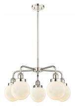 Innovations Lighting 916-5CR-PN-G201-6 - Beacon - 5 Light - 25 inch - Polished Nickel - Chandelier