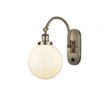 Innovations Lighting 918-1W-AB-G201-8 - Beacon - 1 Light - 8 inch - Antique Brass - Adjustable Swing Arm