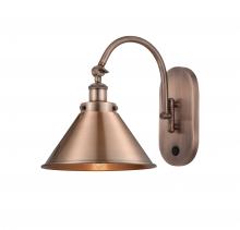 Innovations Lighting 918-1W-AC-M10-AC - Briarcliff - 1 Light - 10 inch - Antique Copper - Adjustable Swing Arm