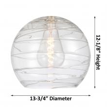 Innovations Lighting 616-1S-AB-G1213-14 - Athens Deco Swirl - 1 Light - 14 inch - Antique Brass - Stem hung - Pendant