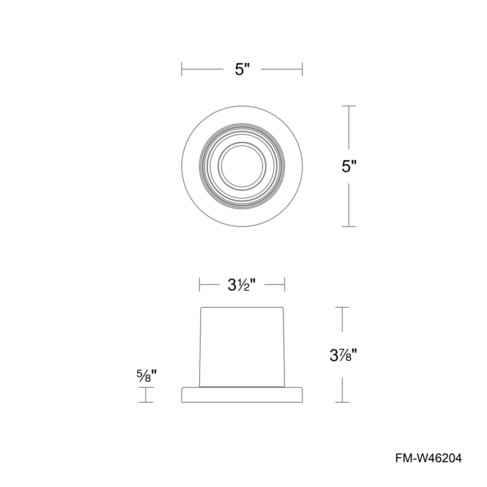Squat Outdoor Flush Mount Light