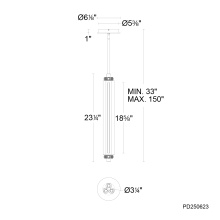 Modern Forms US Online PD250623-TWA-AN - Trice Mini Pendant Light