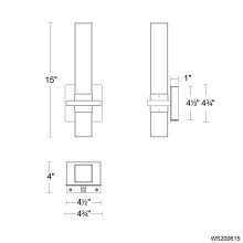 Modern Forms US Online WS200615-TWA-AB - Cinaplex Wall & Bath Light