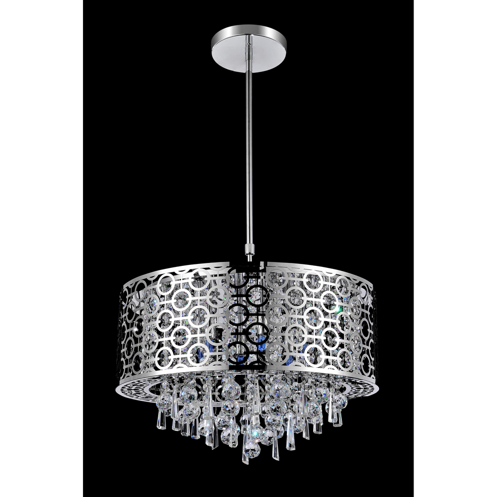 Galant 5 Light Drum Shade Chandelier With Chrome Finish