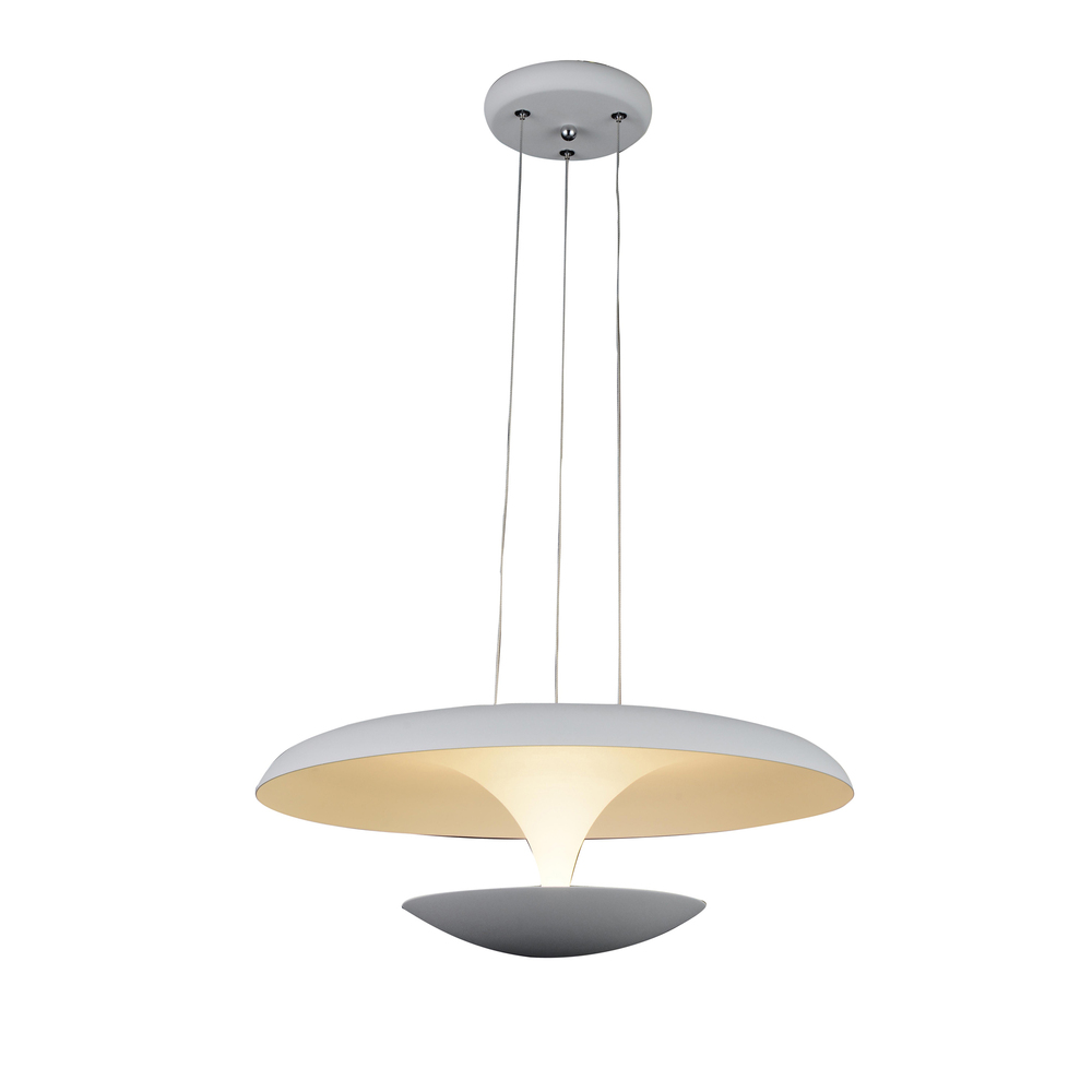 Aviva LED Down Pendant With White Finish