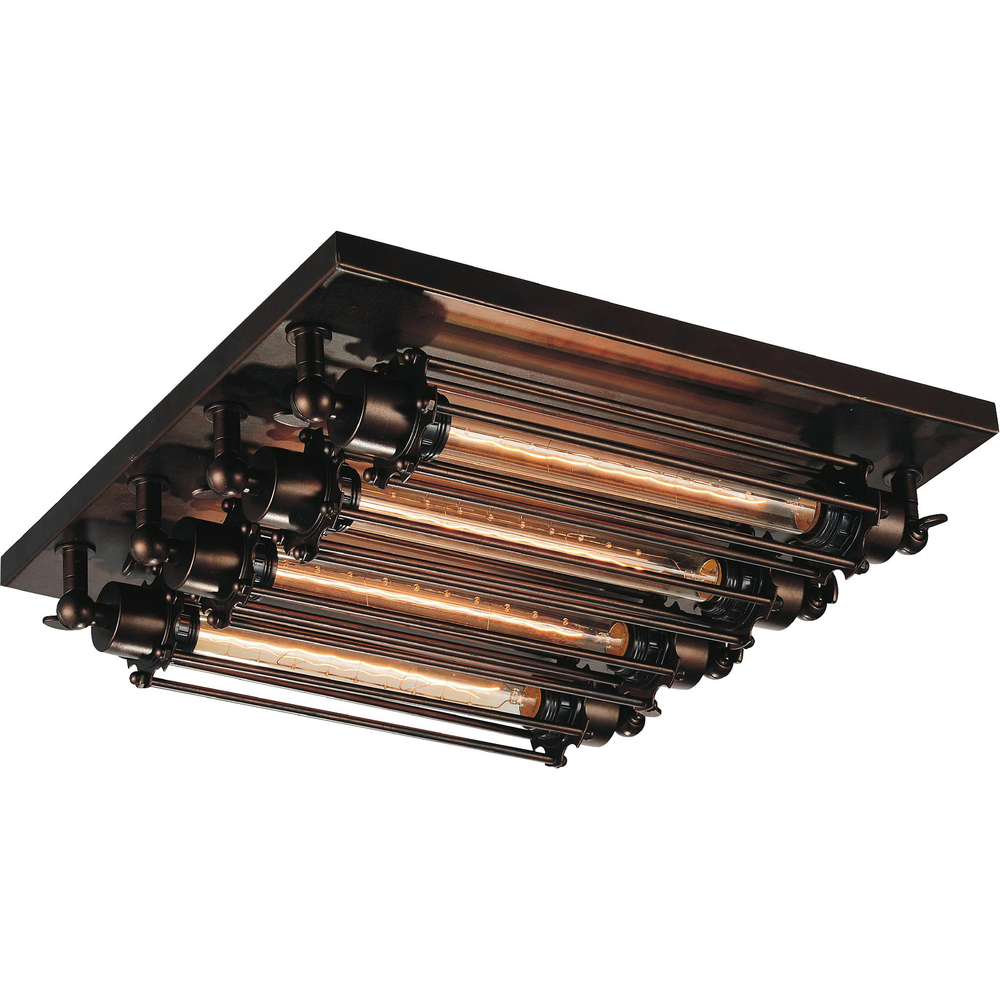 Kiera 4 Light Flush Mount With Chocolate Finish