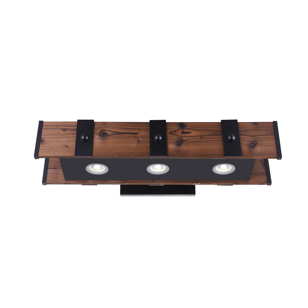 Pago Vanity Light With Black Finish