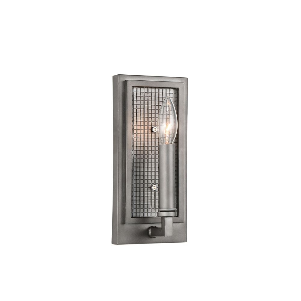 Monroe 1 Light Wall Sconce With Black Silver Finish