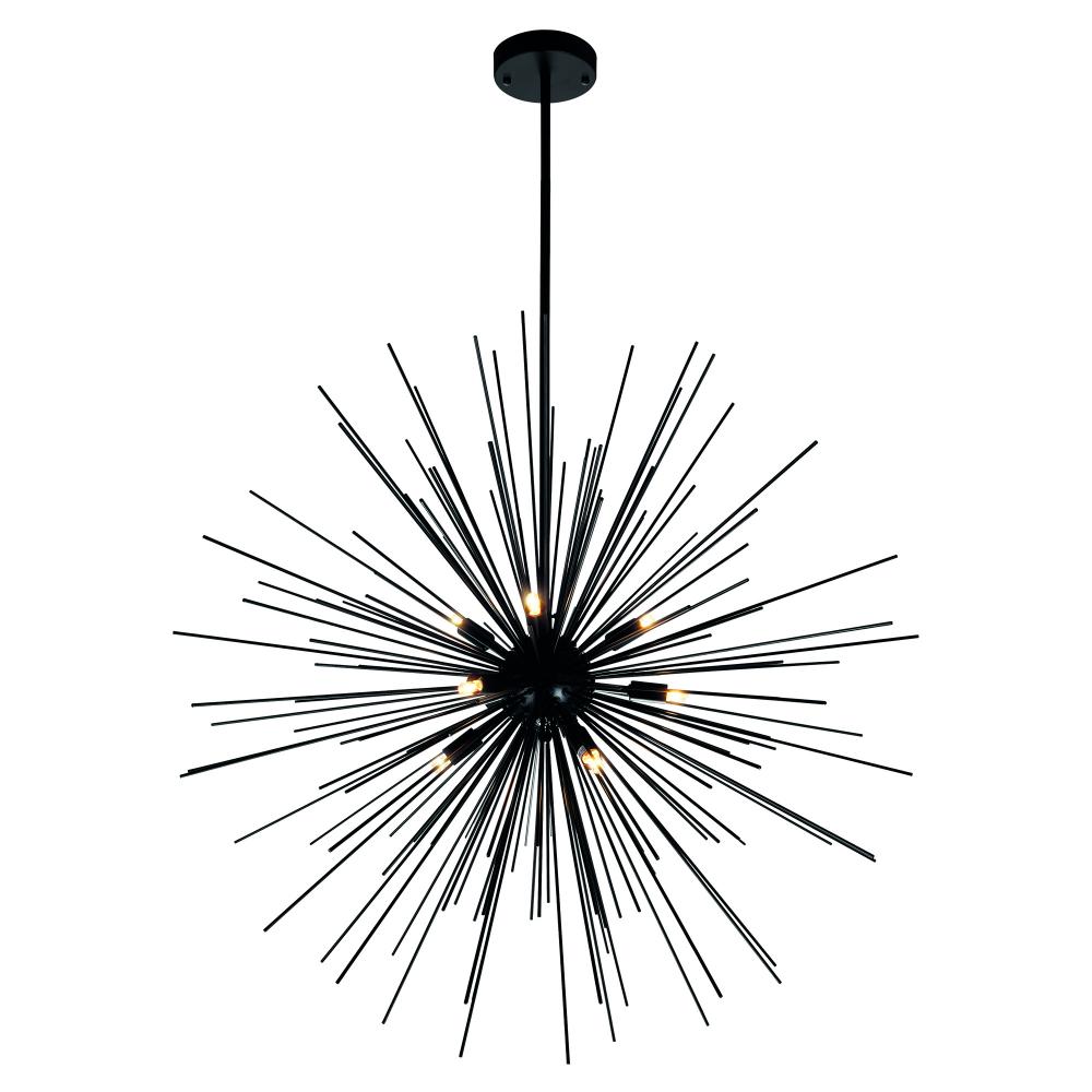 Savannah 9 Light 30in Black Chandelier