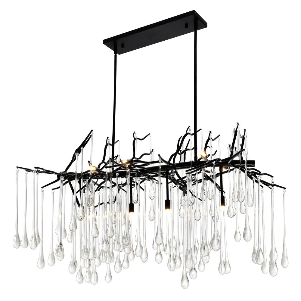 Anita 10 Light Black Chandelier