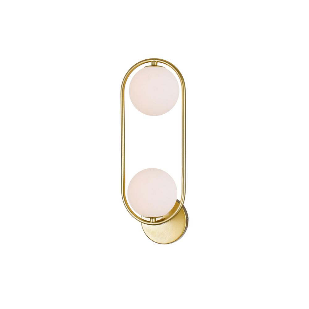 Celeste 2 Light Medallion Gold Wall Sconce