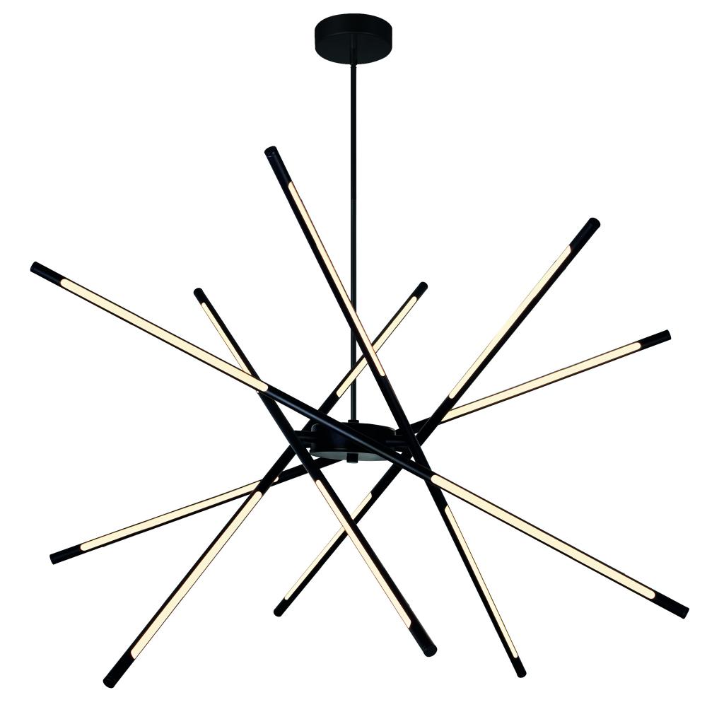 Oskil Integrated LED 43in Black Chandelier