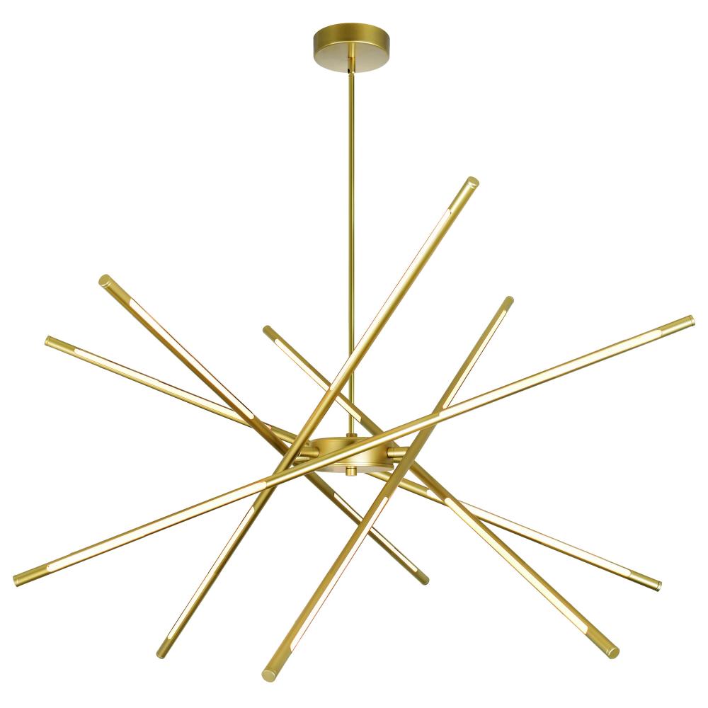 Oskil Integrated LED 43in Satin Gold Chandelier