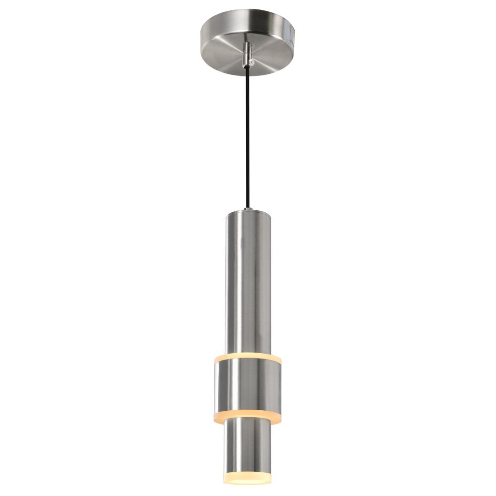 Lena Integrated LED 5in Satin Nickel Mini Pendant