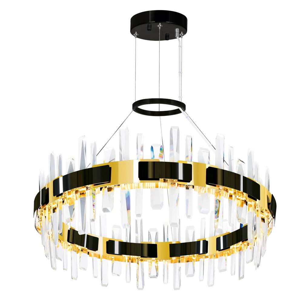 Aya Integrated LED 32in Pearl Black Chandelier