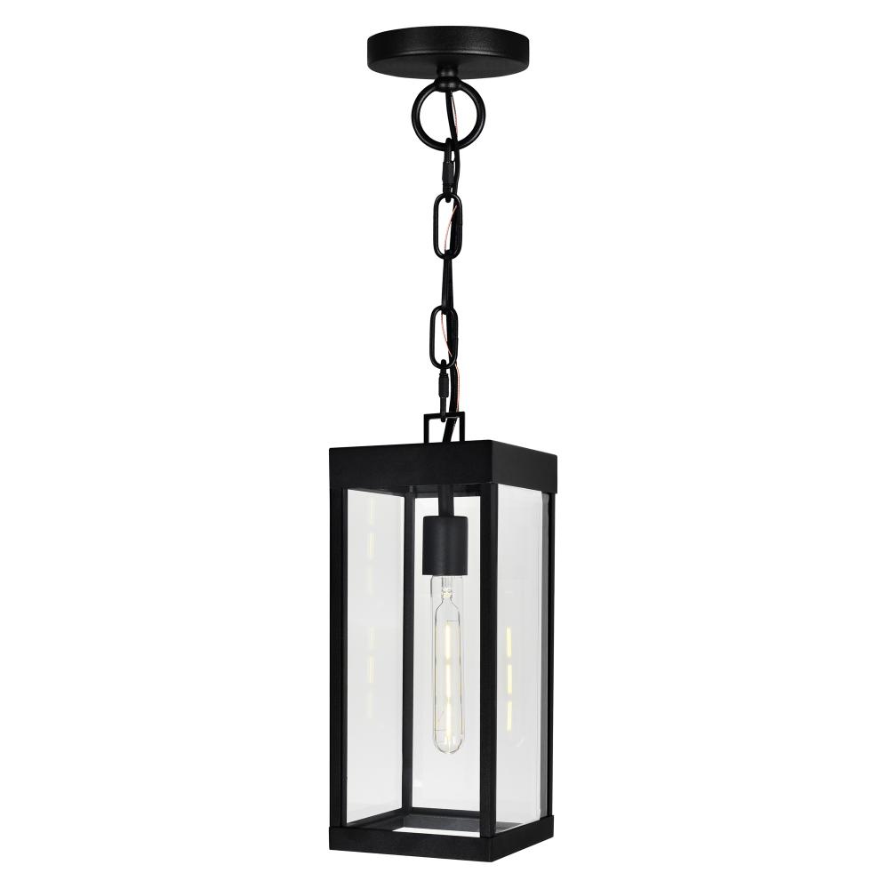 Windsor 1 Light Black Outdoor Pendant