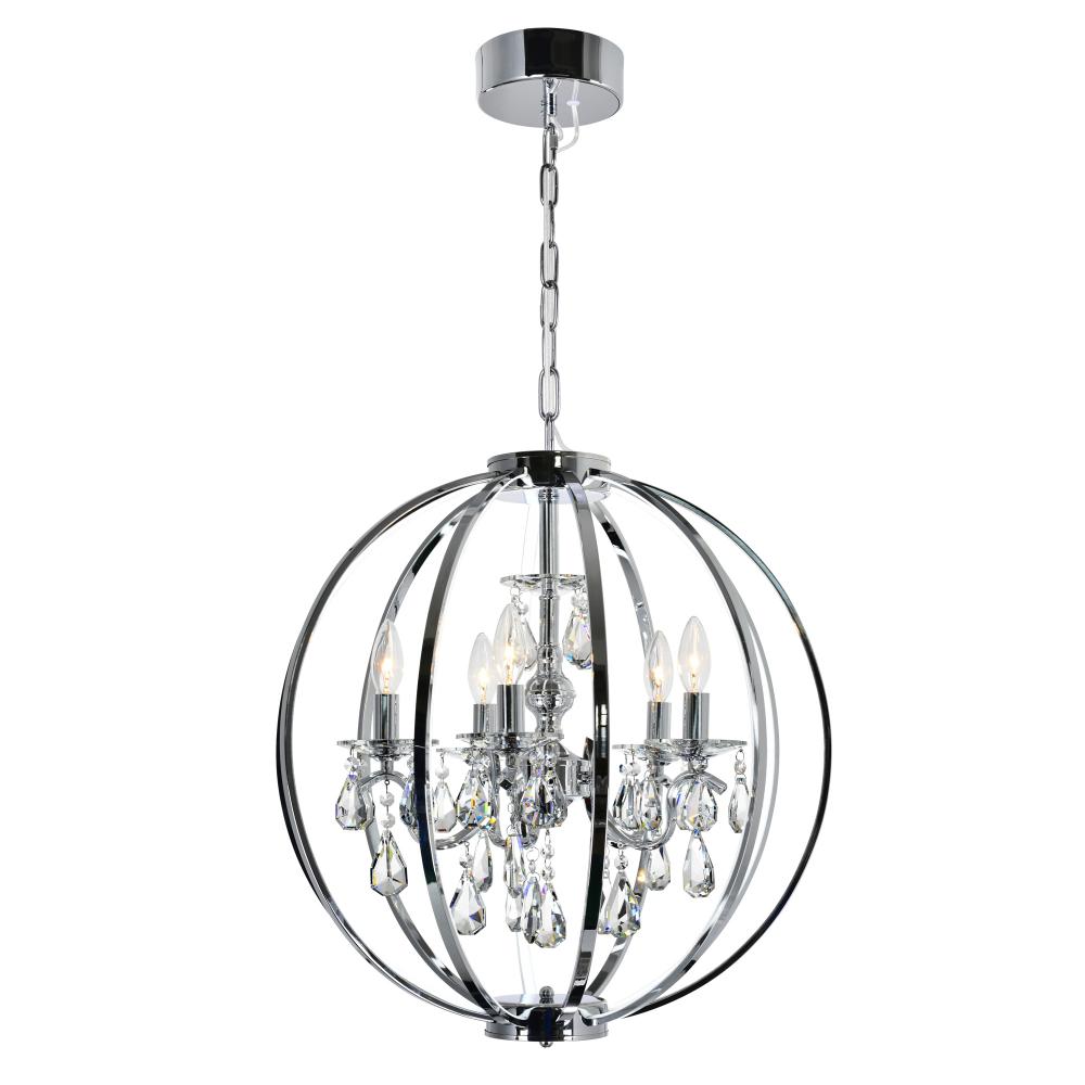 Abia 5 Light Chrome Chandelier