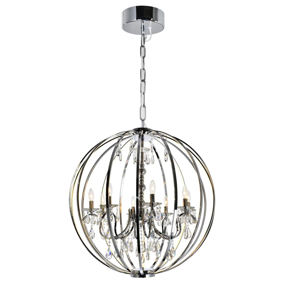 Abia 8 Light Chrome Chandelier