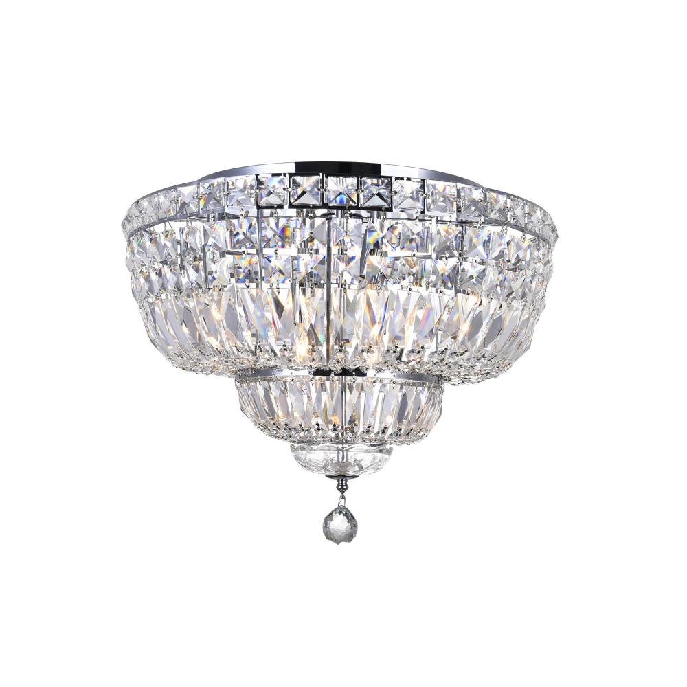 Stefania 8 Light Chrome Flush Mount