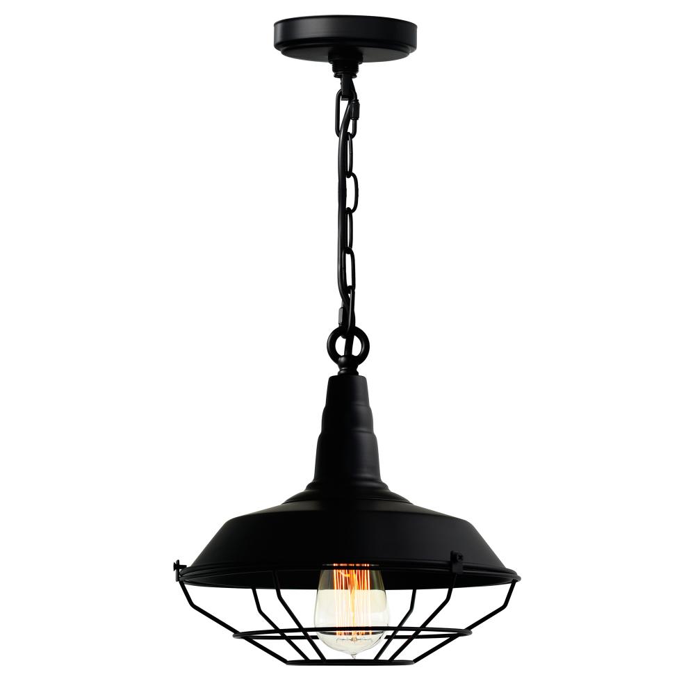Morgan 1 Light 14in Black Down Mini Pendant