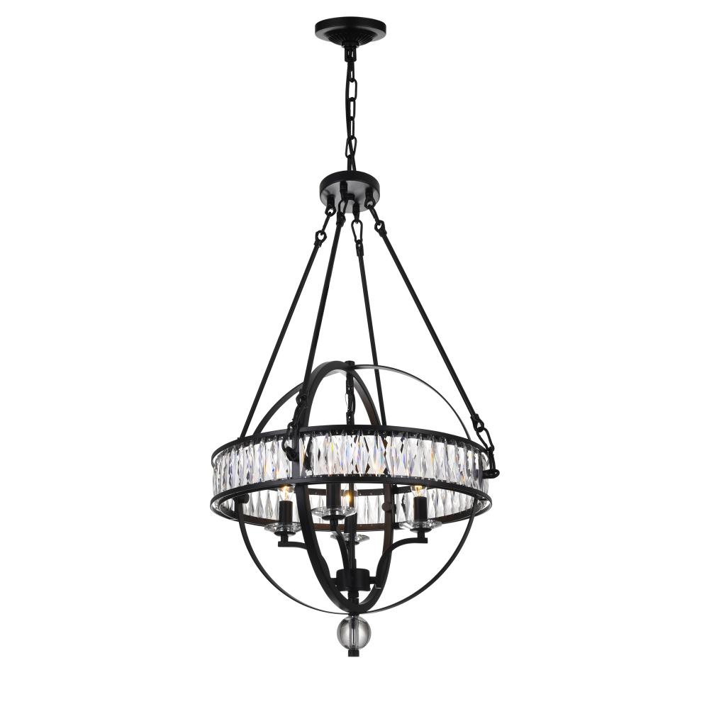 Arkansas 4 Light Black Chandelier