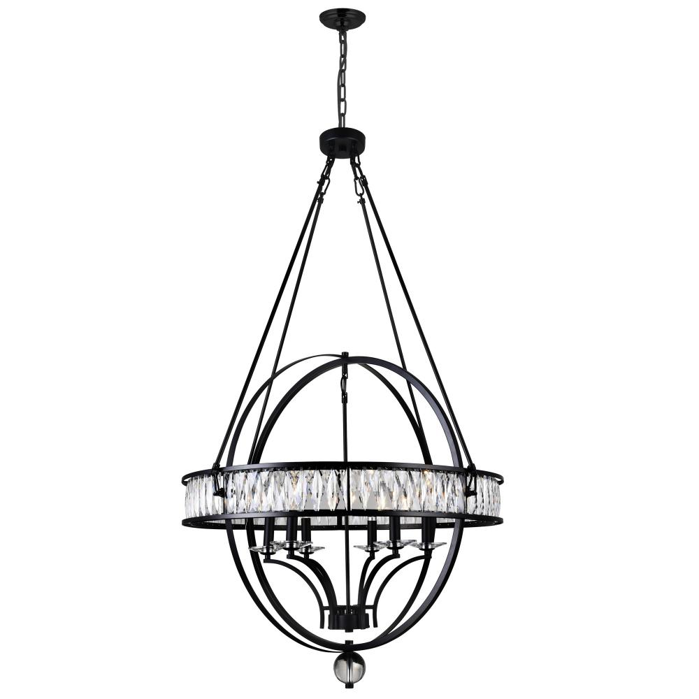 Arkansas 6 Light Black Chandelier