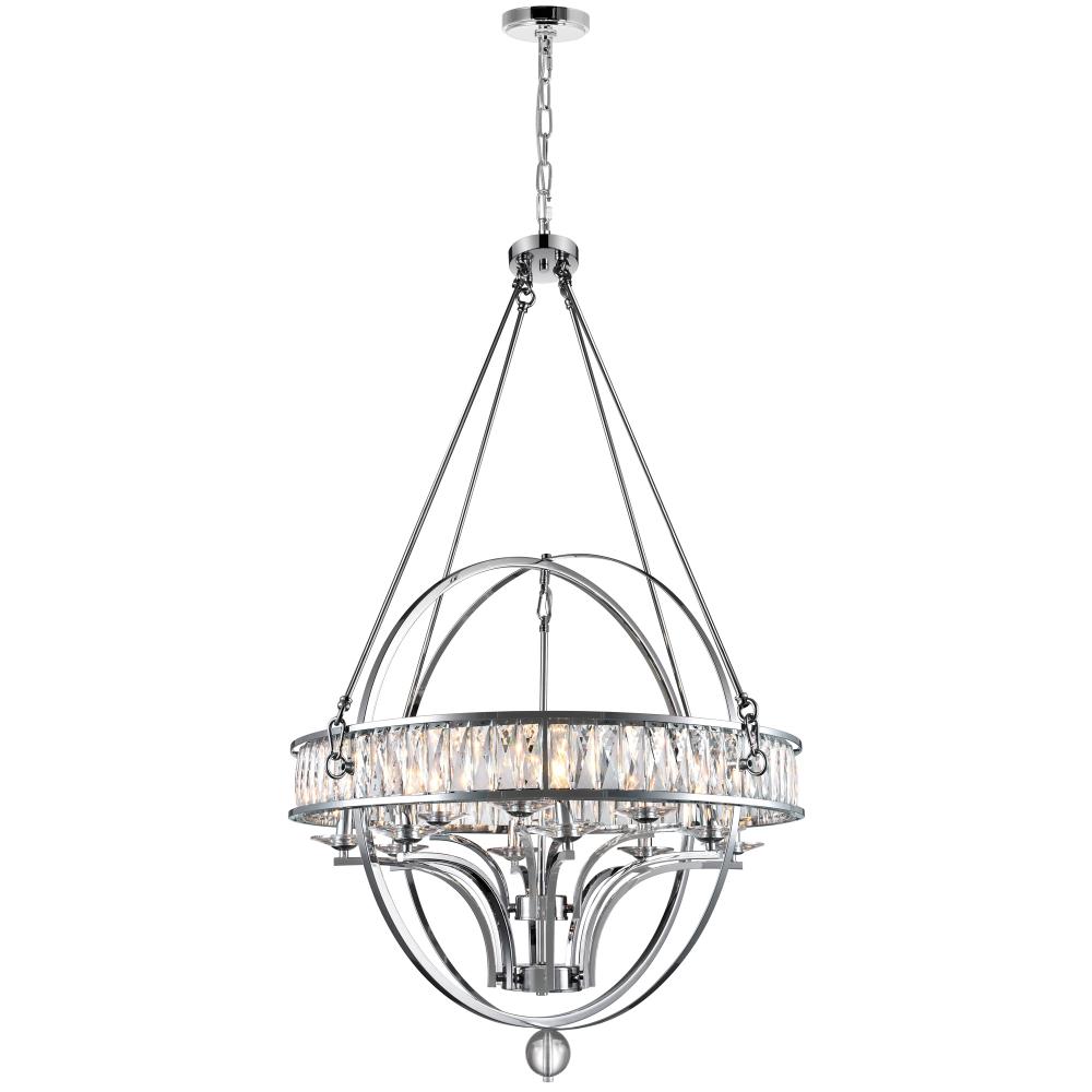 Arkansas 12 Light Chrome Chandelier