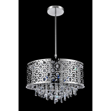 CWI Lighting 5430P16ST-R - Galant 5 Light Drum Shade Chandelier With Chrome Finish