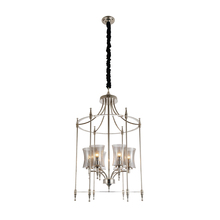 CWI Lighting 9859P22-6-606 - London 6 Light Up Chandelier With Satin Nickel Finish