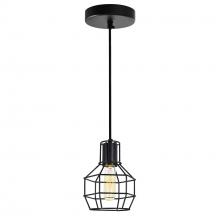 CWI Lighting 9608P6-1-101 - Secure 1 Light Down Mini Pendant With Black Finish