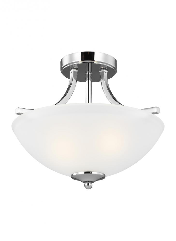 Geary Small Two Light Semi-Flush Convertible Pendant