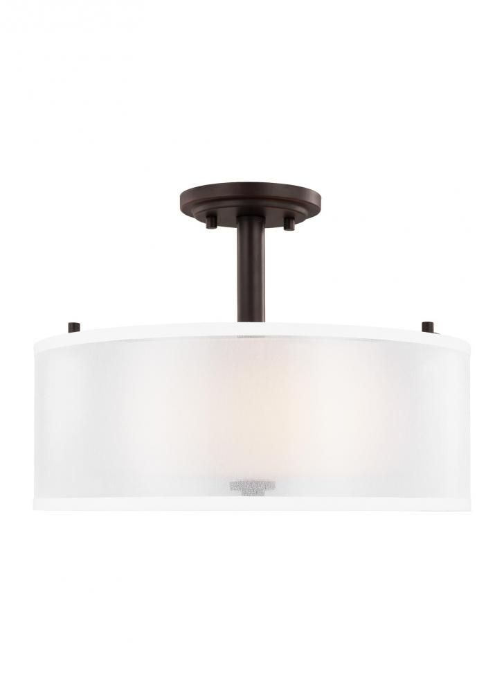 Elmwood Park Two Light Semi-Flush Mount