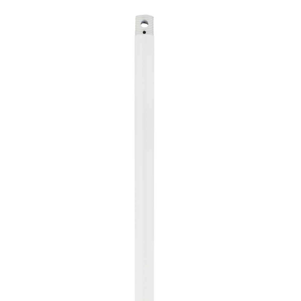 24" Threaded Downrod - Matte White