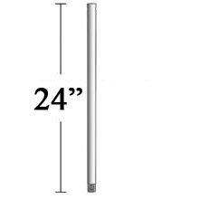 Minka-Aire DR524-ABDD - 24" DOWN ROD IN BRUSHED ALUMINUM