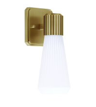 Toltec Company 4821-NAB-881 - Everleigh Wall Sconce Shown in New Age Brass Finish with 4" White Glass